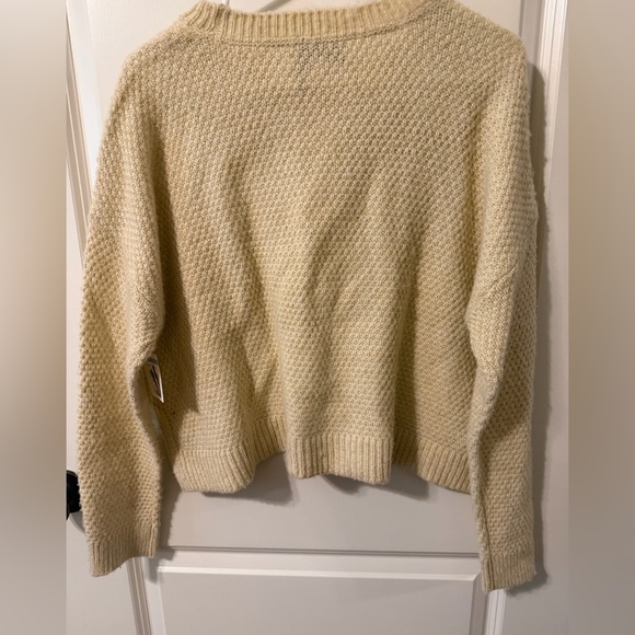 DKNY Textured Knit Cream Sweater - Picture 2 of 2